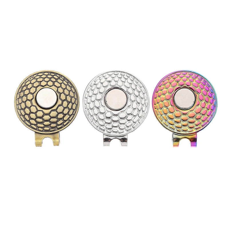 Golfers Cap Accessories Colorful Zinc Alloy Outdoor Sports Attach to Hats 3Set