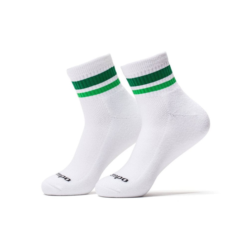 Greens Socks|White/Green|Small/Medium|Medium/Large