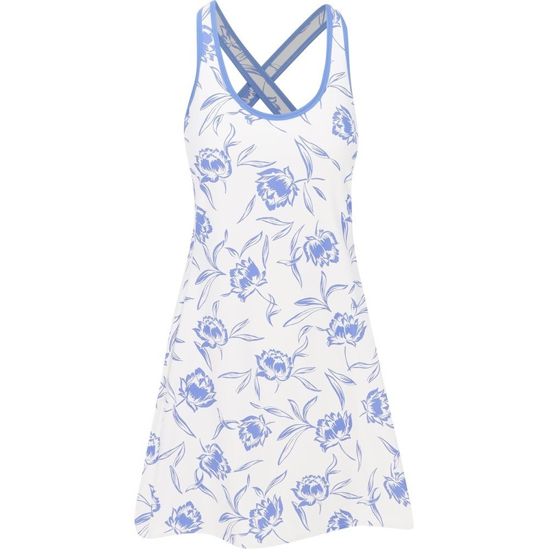 Women’s Sleeveless Drywick Interlock Tennis Print Dress