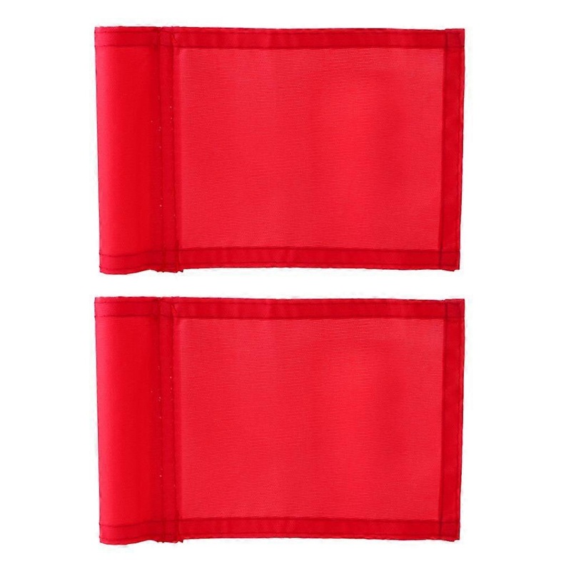 2x 7×5 Solid Nylon Training Golf Putting Practice Green Flag Target Flags