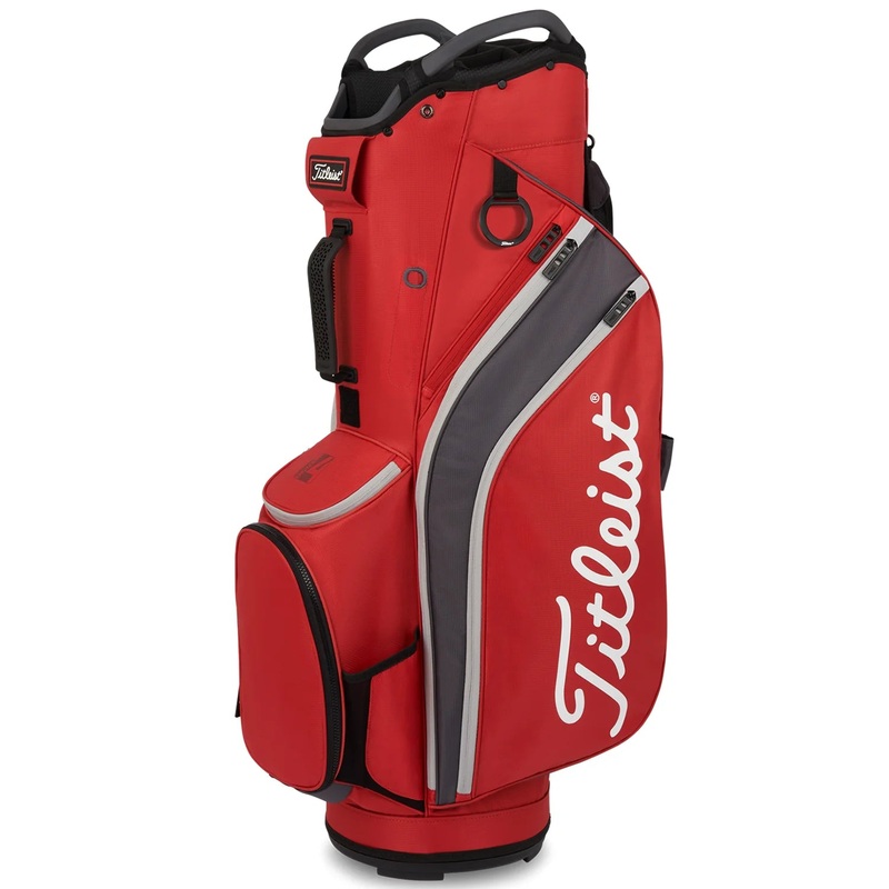 Titleist 14 Lightweight Cart Bag – Dark Red / Graphite / Grey
