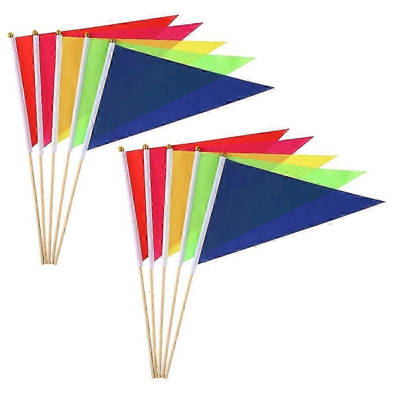 10Pcs Marker Flags Construction Marking Flags Yard Flags Marker Lawn Flags Marker