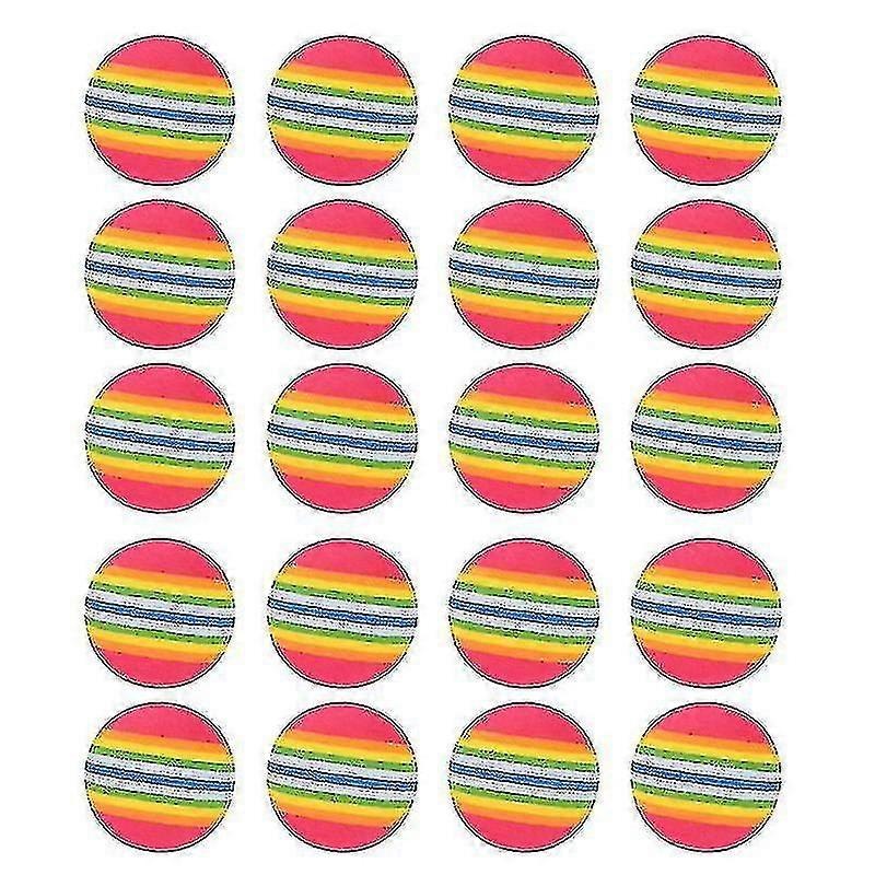 25pcs 42mm Rainbow Eva Ball Practice Indoor Training Aid Training Ball (red)