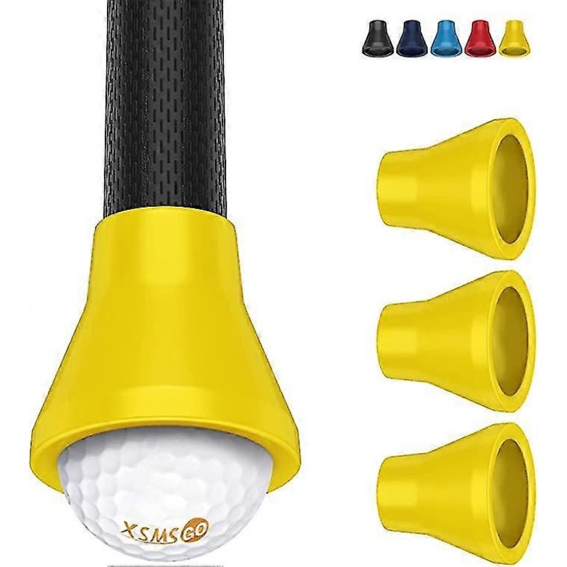 3pcs Golf Ball Retriever, Golf Ball Pick-up Suction Cup, Golf Ball Grabber Suction Cup For Putters And Golfer-Yellow