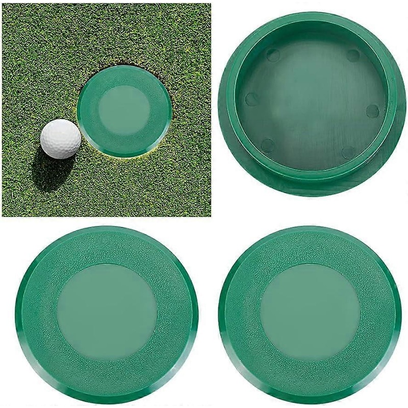 3Pcs Green Golf Cup Cover 4 Inch Golf Hole Putting Green Golf Practice Training Aids Golf Training Equipment for Outdoor Activities Golf Activities