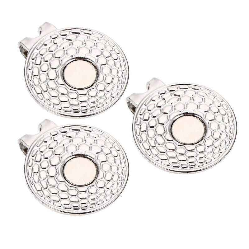 Golfs Ball Marker Clip Zinc Alloy for Golfing Hat 3Pcs