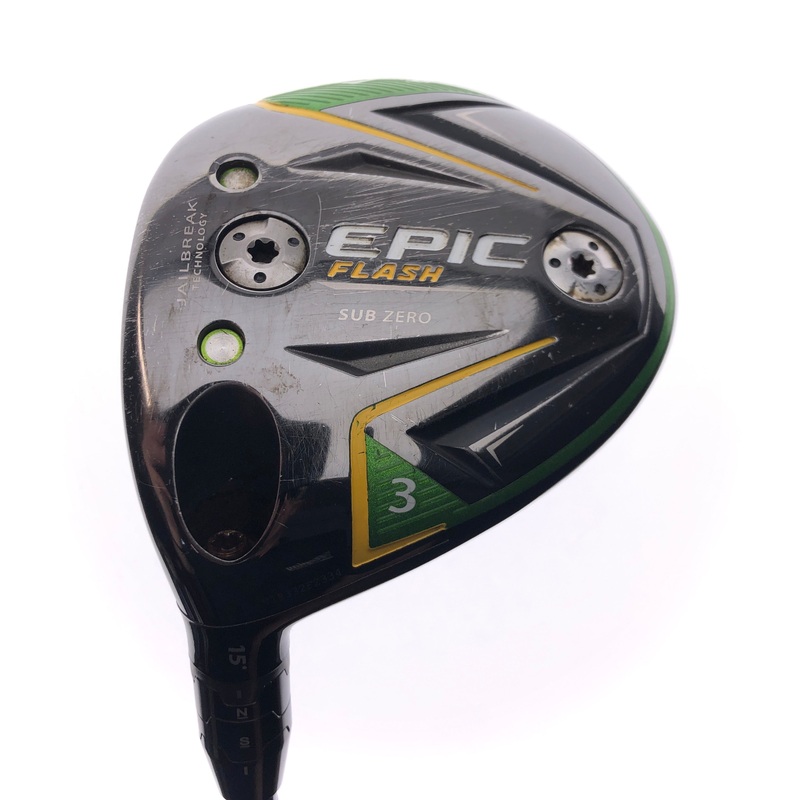 Used Callaway EPIC Flash Sub Zero 3 Fairway Wood / 15 Deg / Stiff Flex / L-H