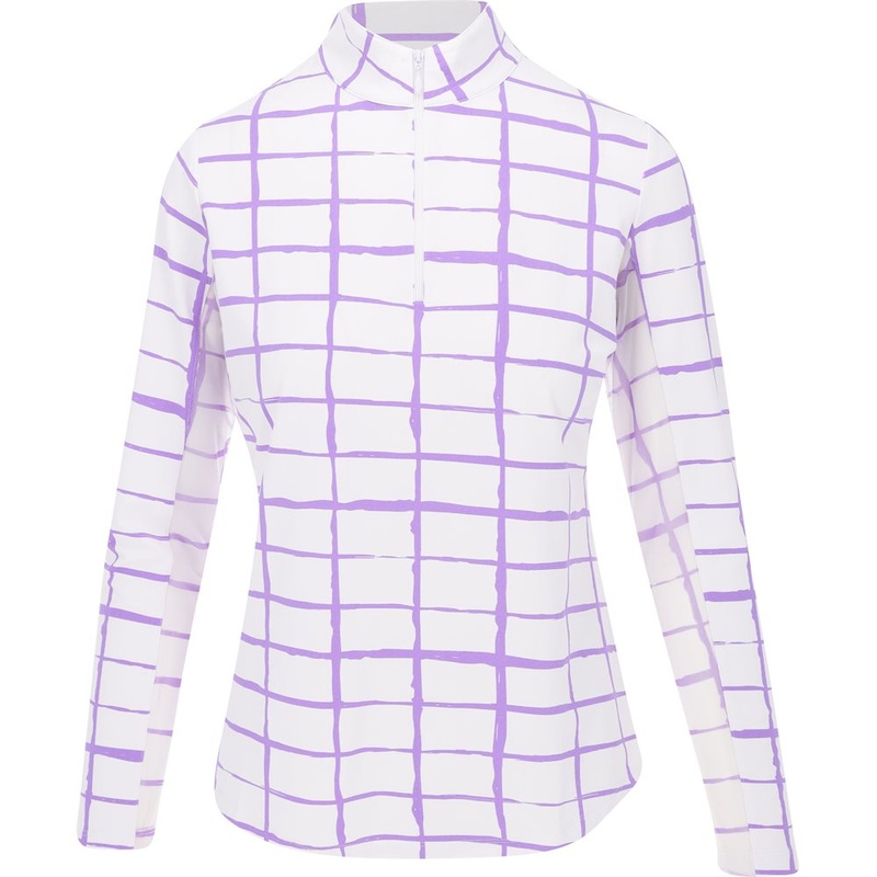 Women’s Cordova Print Long Sleeve 1/4 Zip Mock Neck Top