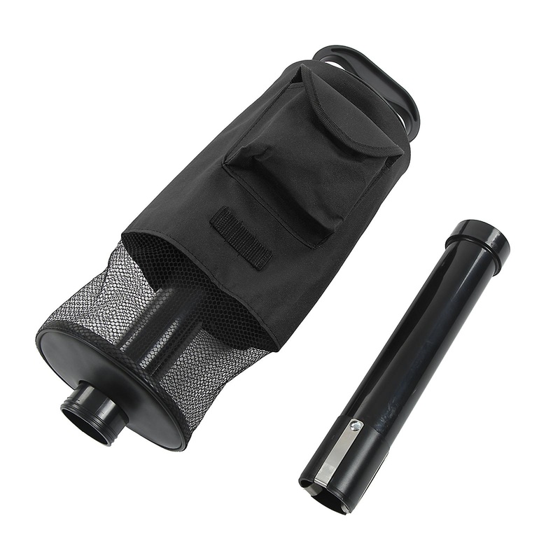 Golf Ball Retriever Plastic with Nylon Large Capacity Bag Golf Pick Up Tool for Golf Course Outdoor Black