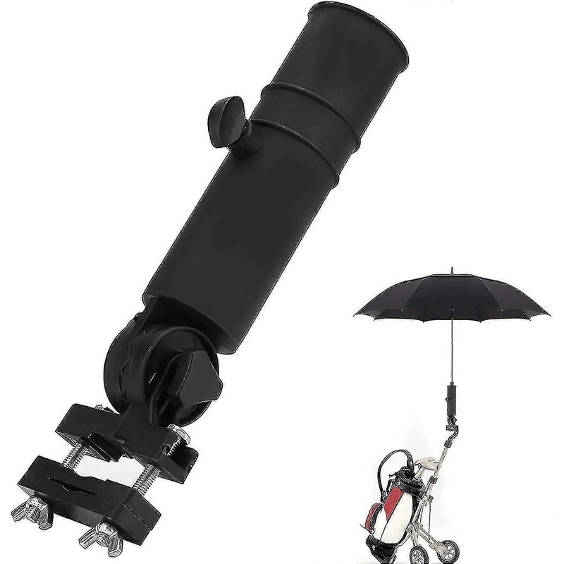 Golf Trolley Umbrella Holder Universal Golf Cart Umbrella Stand For Golf Cart Handles Black
