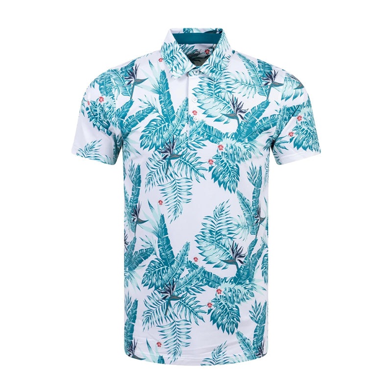 PUMA Cloudspun Aloha Men’s Polo (White/Green)