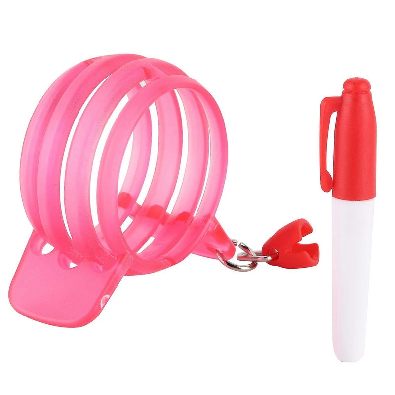 Golf Ball Line Marker Alignment Kit, Golf Ball Line Drawing Marker, Golf Ball Liner Golf Ball Marking Tool Kit with Marker for Golfer Accessories(Red)