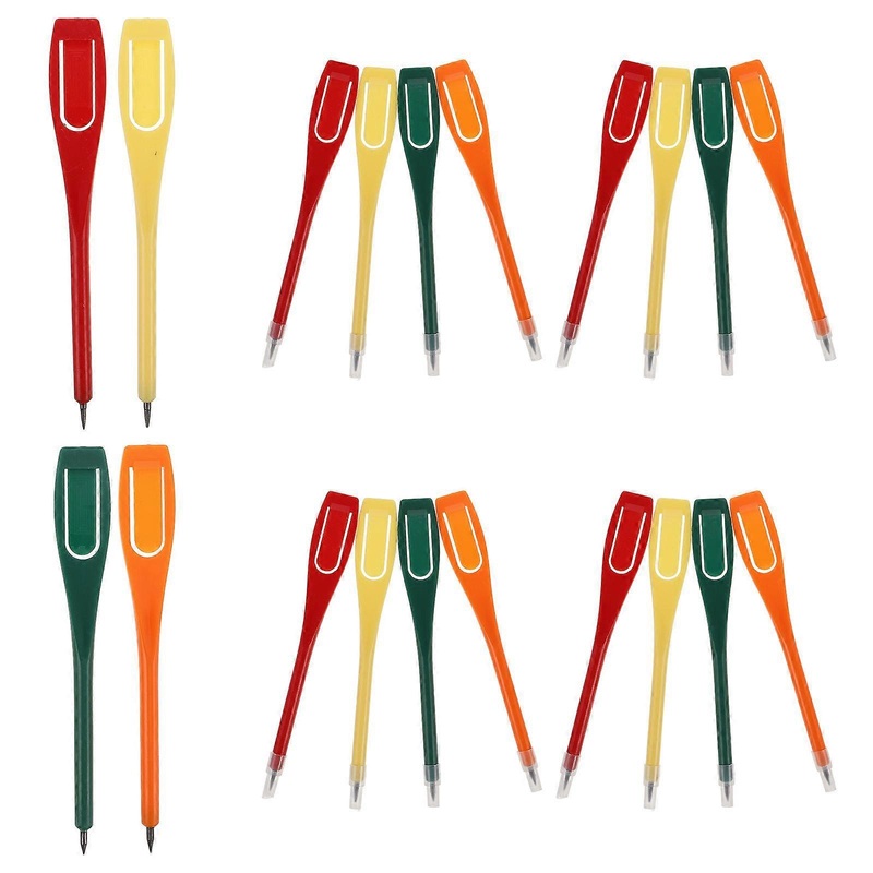 Plastic Golf Scoring Pencils For Golf Tournaments And Outdoor Sports Green Cylindrical Clip Design Training Accessory 20Pack