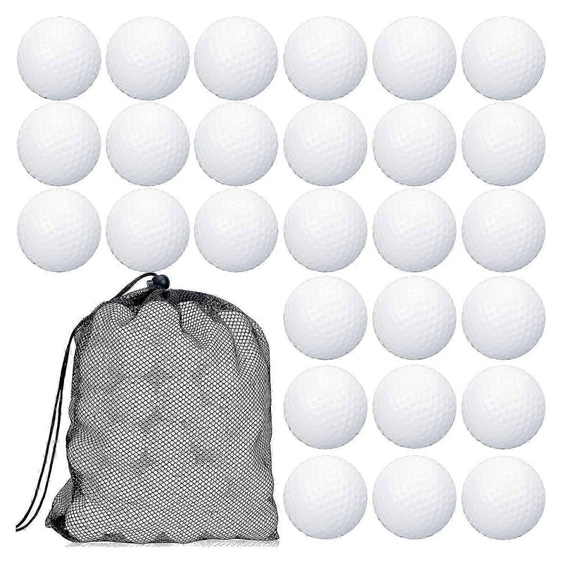 100 Pcs Golf Practice Ball Hollow Golf Ball Training Golf Balls with Mesh Drawstring Storage Bags fo