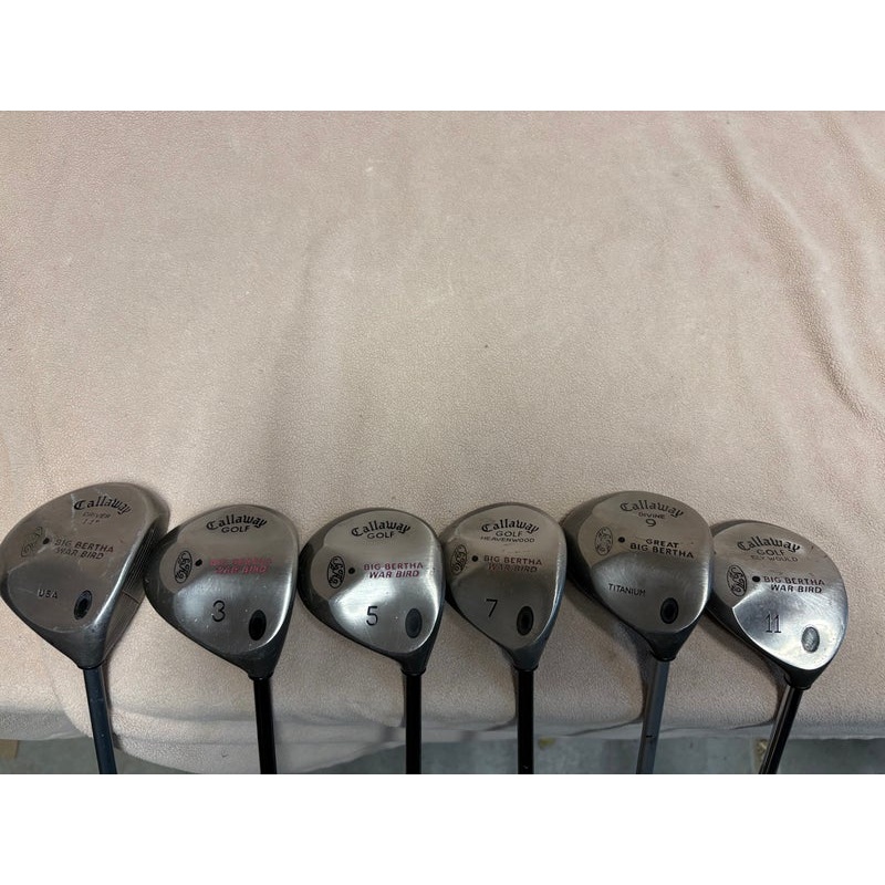Men’s Callaway Big Bertha War Bird Right Handed Clubs (Full Set) Regular Flex 6 Pieces (Used)