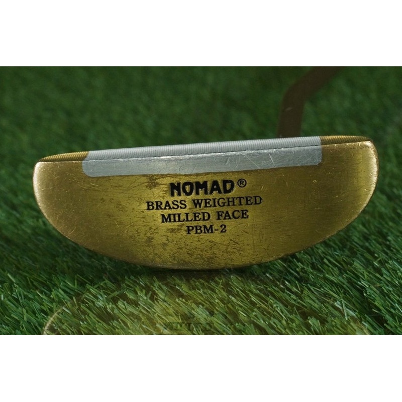 RARE NOMAD PBM-2 PUTTER 33 BRASS WEIGHTED MILLED FACE RH SUPER STROKE GRIP