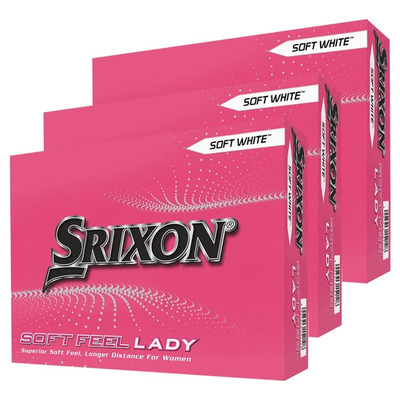 Srixon Soft Feel Lady White Golf Balls V8 – 3 Dozen