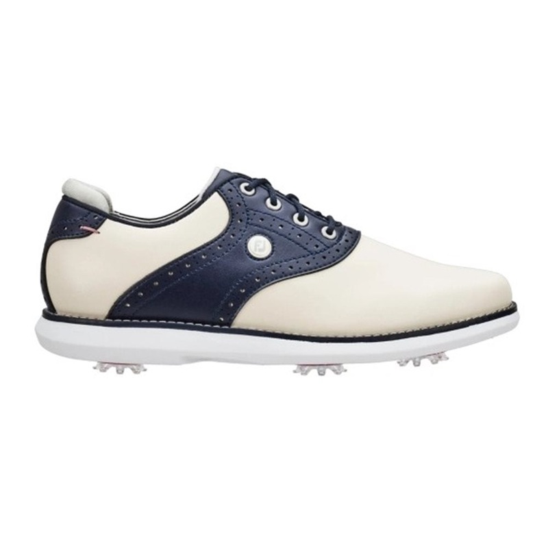 Women’s Traditions Golf Shoes|Cream/Navy|White/Purple|6.5|8.5|9|5|5.5|6|7|7.5|8|9.5|10