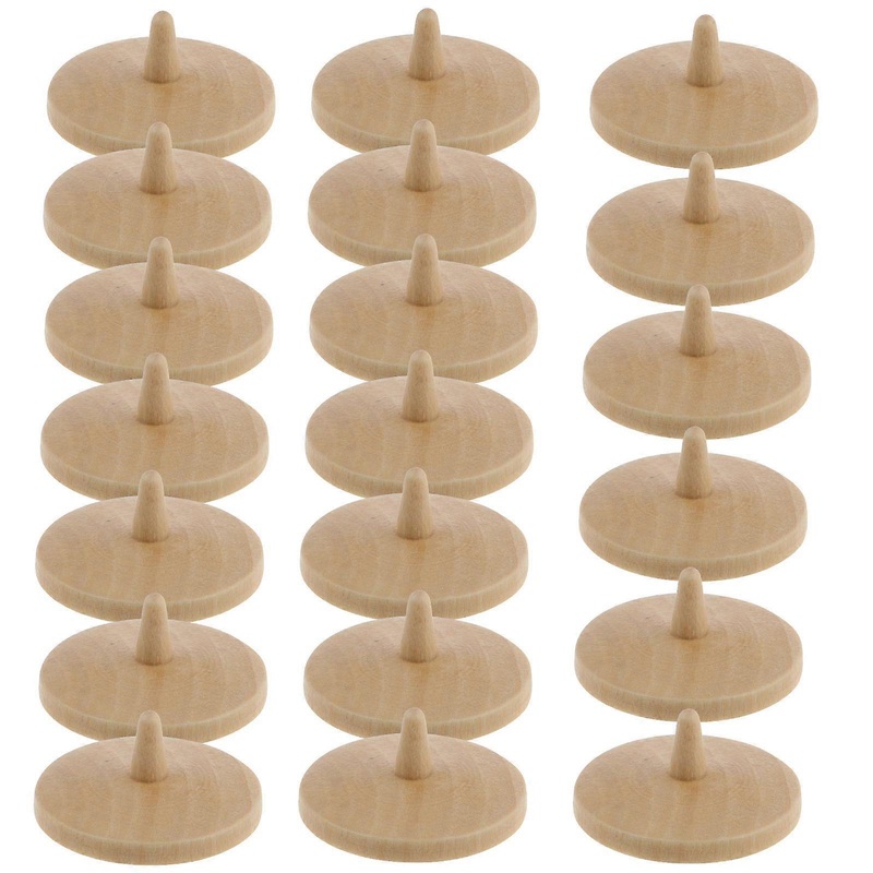Wooden Golf Ball Position Markers for Accurate Placement Durable Natural Beige Wood 20pcs