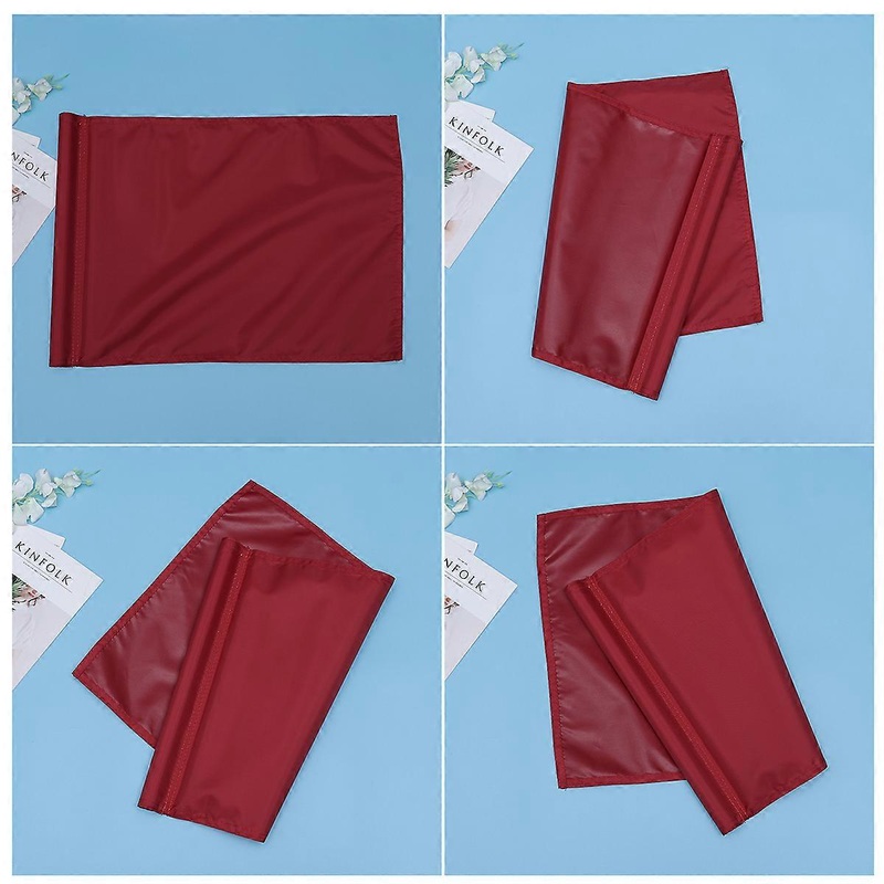 Golf Flag Practice Putting Green Marker Rectangular Monochrome Mini Size Red 51*36cm 1Set