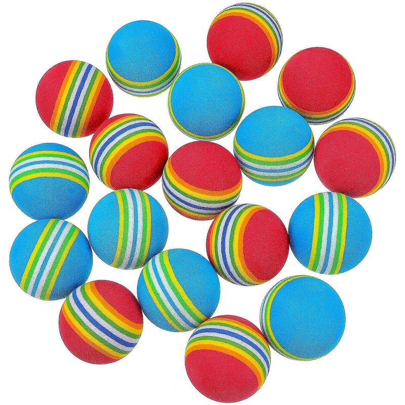 Soft Golf Balls Colorful Stripe Golf Practice Equipment For Home Use Cats And Dogs 26Pcs