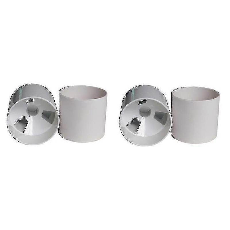 4pcs 3 Holes White Plastic Golf Hole Cup for Outdoor Golf Training Flagpole