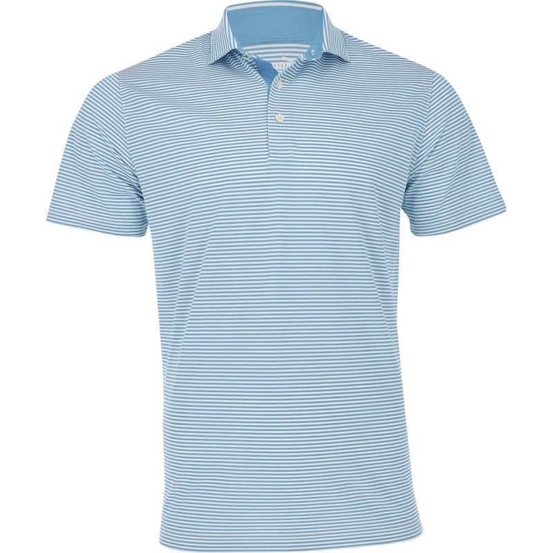 Isle Pique Polo|Aqua Blue/White Glow|Large|X-Large|XX-Large