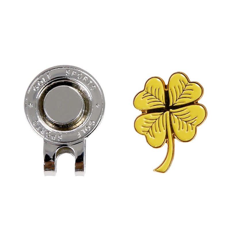 Magnetic 1inch Golfs Marker Hat Clip Golfs Marker Golfs Gift Assorted Pattern Metal Hat Clip Set with Golfs Marker  Yellow