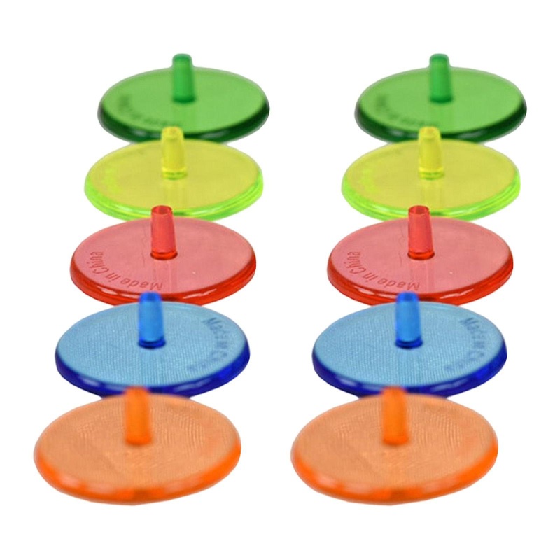 10 Pieces Golf Ball Markers Multicolor Accessories Bright Gift for Unisex