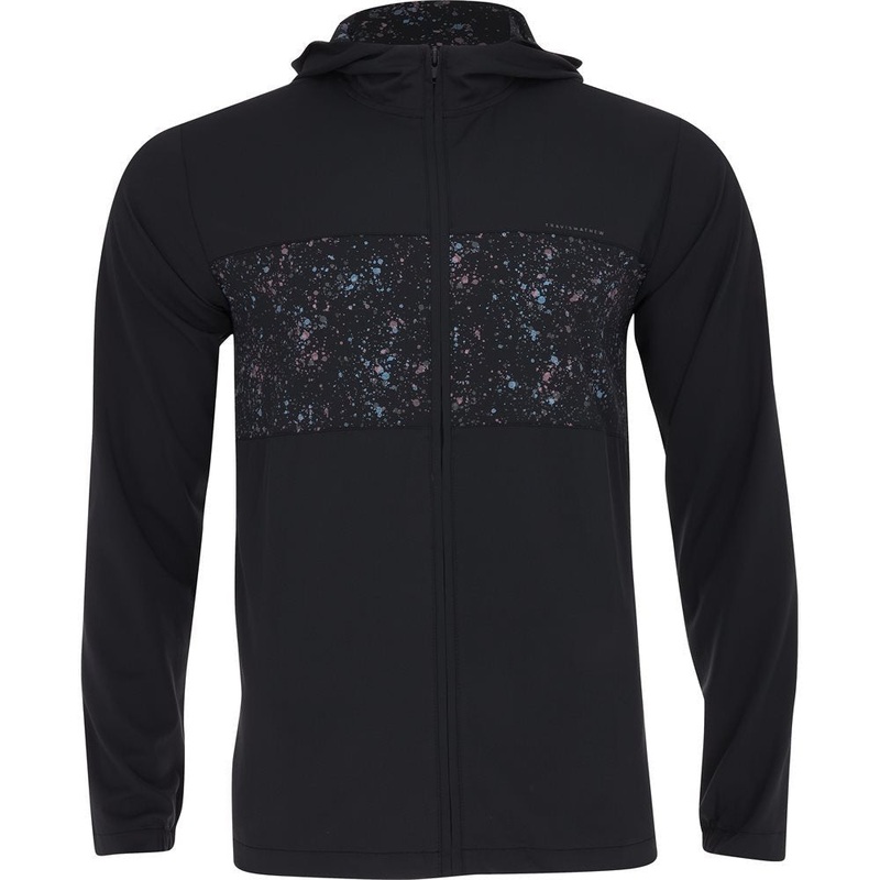 Splatter Tech Full Zip Hoodie|Black|Medium
