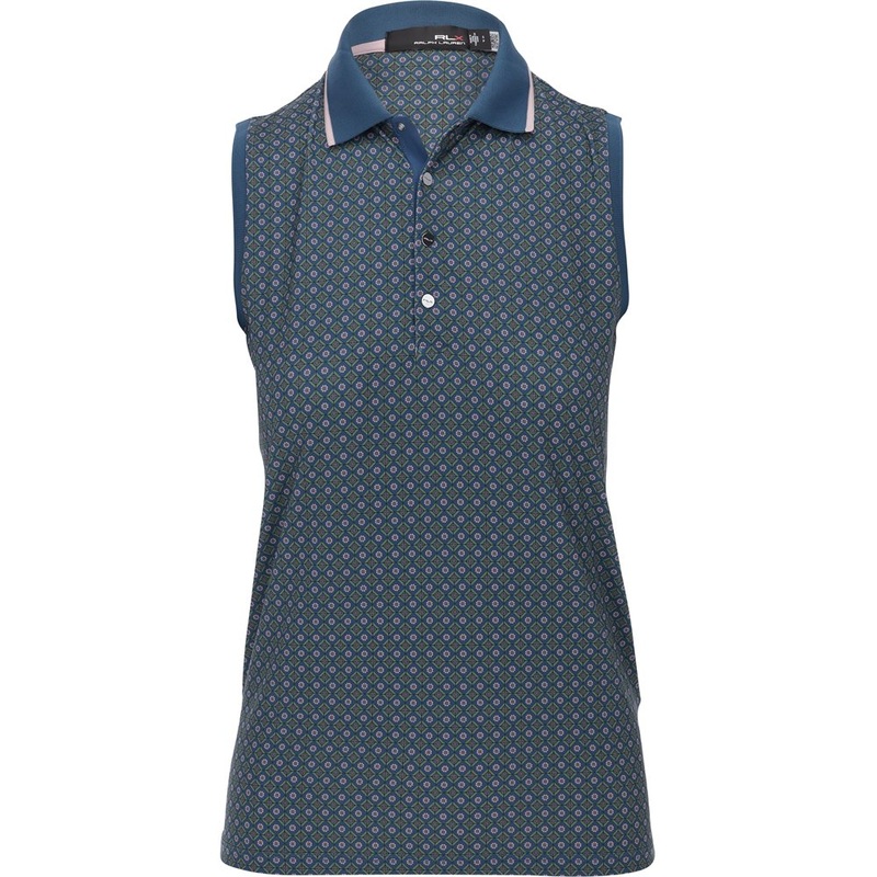 Women’s Sleeveless Lightweight Airflow Novelty Print Polo