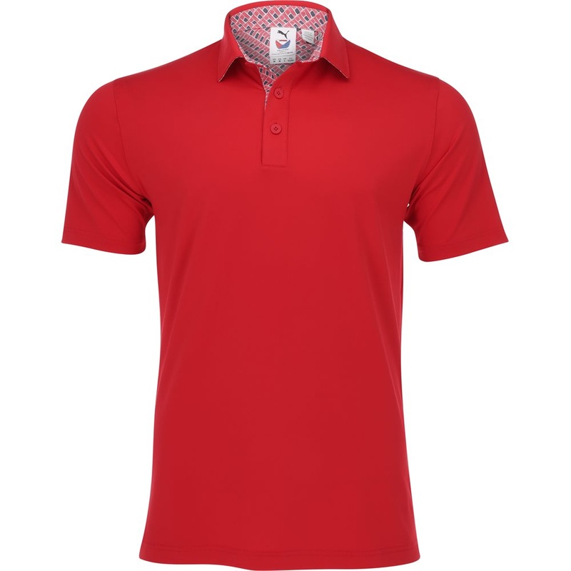 X Volition Flag Trim Polo|Strong Red|X-Large|XX-Large