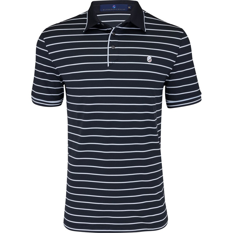 Extracurricular Staple Polo|Black Striped Baby Blue Stripe|Medium|Large
