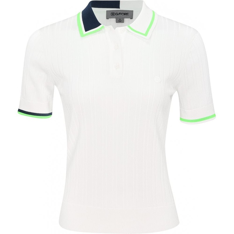 Women’s Ribbed Cotton Blend Sweater Polo