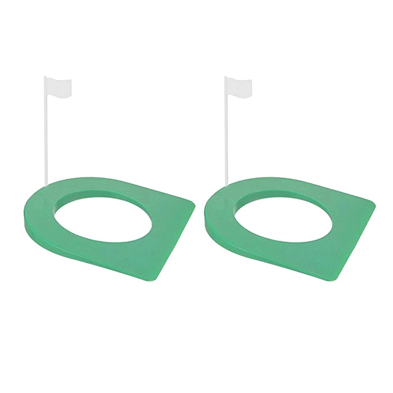 2 Pcs Golf Putting Cup and Flag Golf Putting Hole Practice Aids with Flag for Golf Putting Training