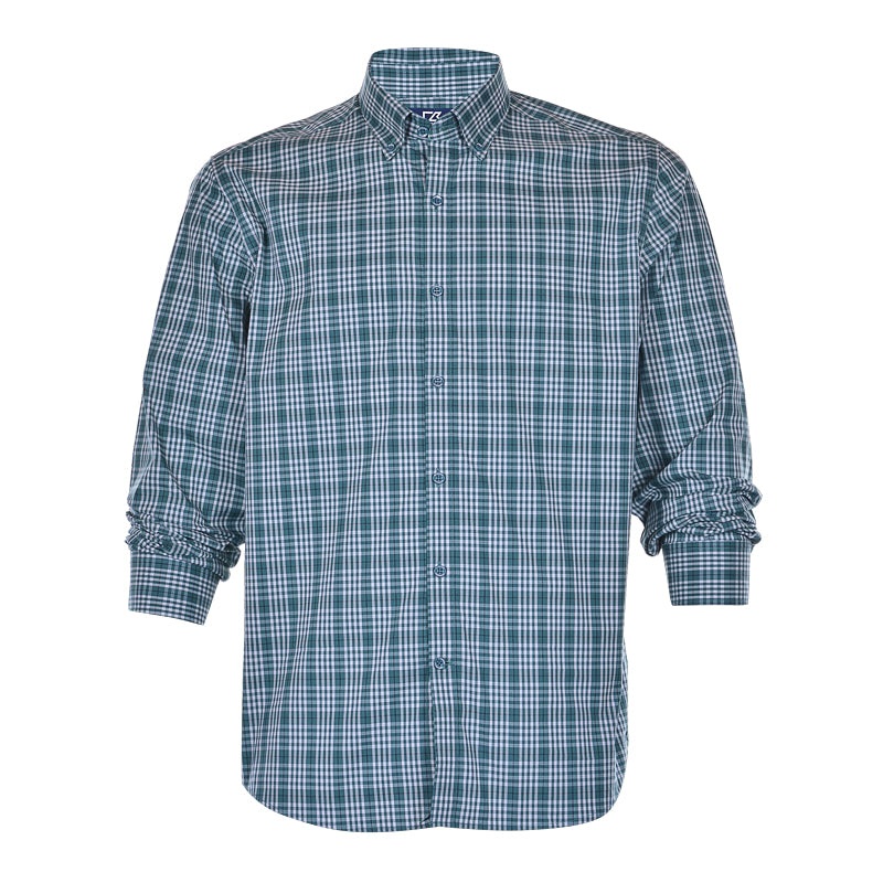 CUTTER & BUCK Soar Bold Check Men’s Longsleeve Shirt (Seaweed)