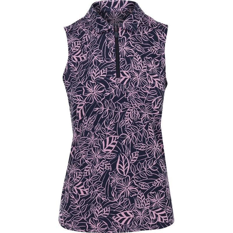 Women’s CLOUDSPUN Leafy Sleeveless 1/4 Zip Polo
