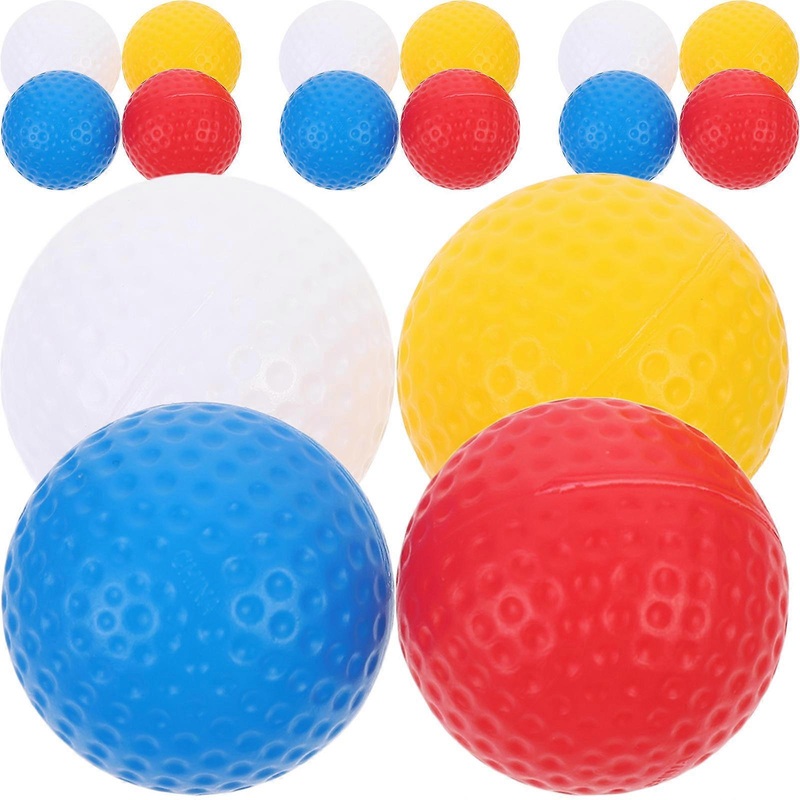 Soft Practice Golf Balls Colored Training Balls for Teenagers Home Use Spherical PP Plastic 16Pcs