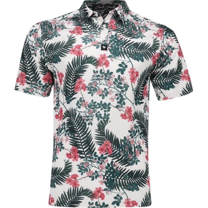 The Arborist Polo|White/Green Floral|Medium|XX-Large