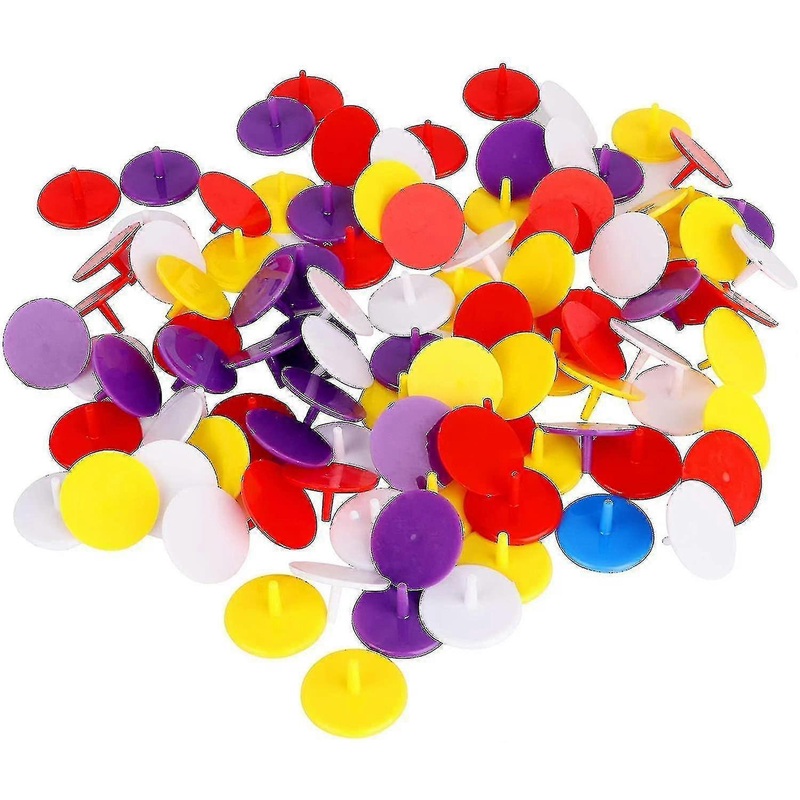 100 Pack Golf Position Markers 24mm Plastic Flat Round Markers (random Color)