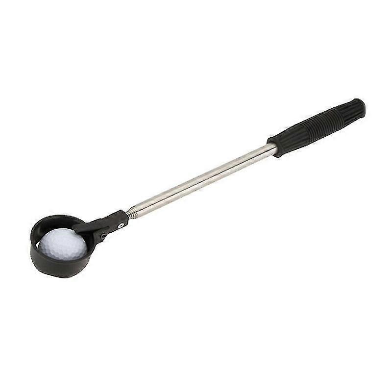Golf Ball Catcher Retractable Stainless Steel Ball Picker Pick Up Club(1pc,black)