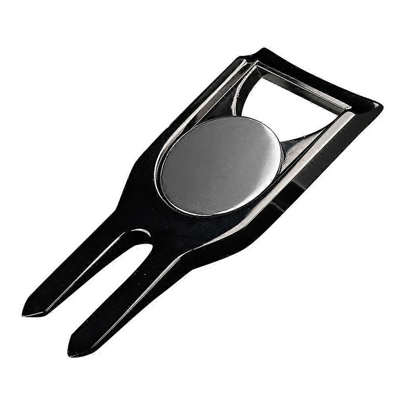 Golf Fork, Bottle Opener, Accessories Hardware Ball Fork Zinc Alloy Material (1 Pack) Black