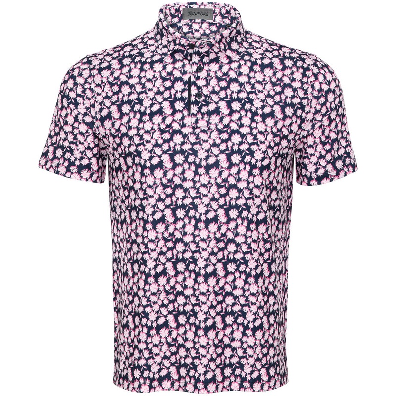 Optic Floral Tech Stretch Jersey Polo