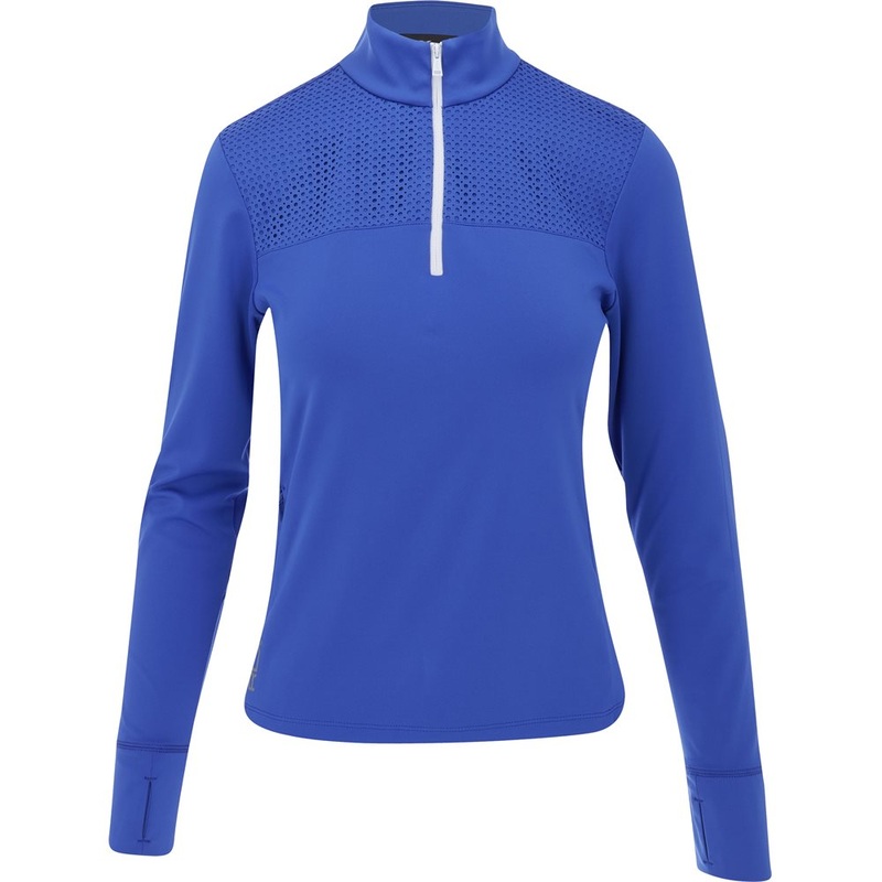 Women’s Polyester Interlock 1/4 Zip w/  Eyelet Detail Pullover