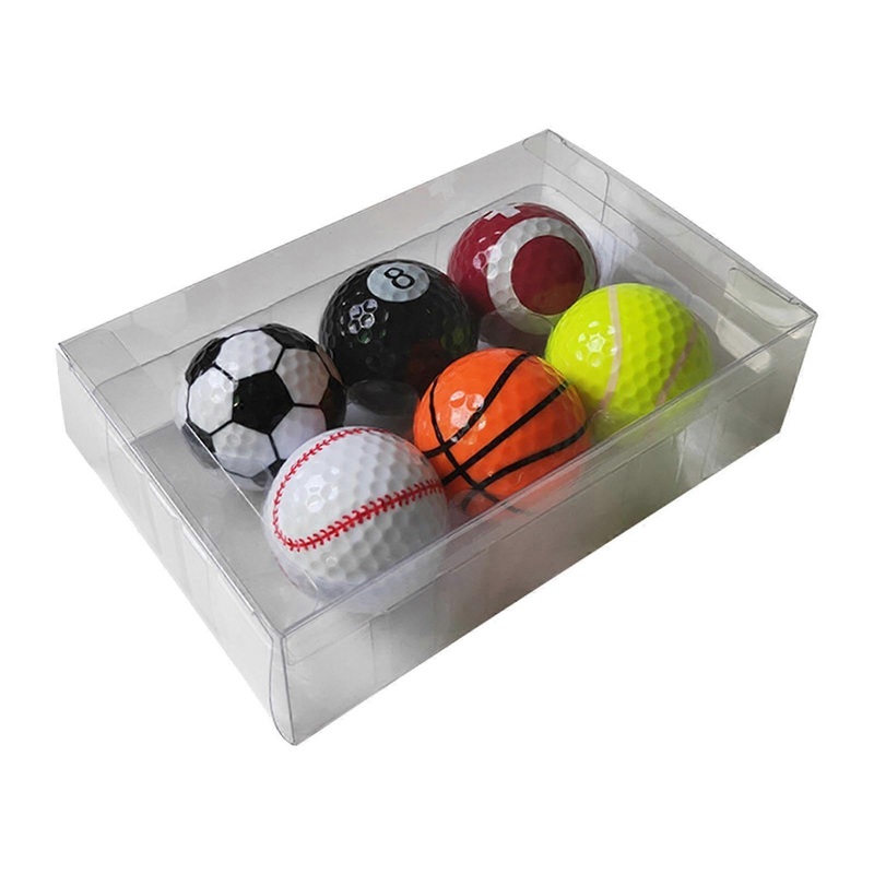 6piece golf ball set for outdoor sports enthusiasts, 1.68 inches boxed sports accessories balls