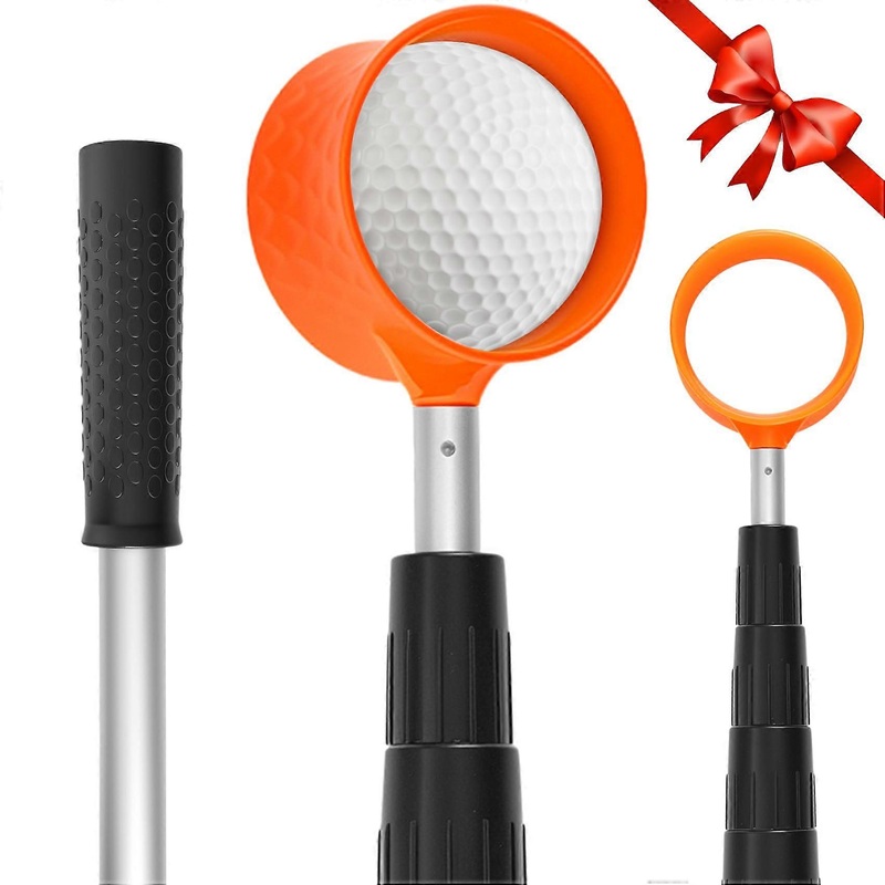 Golf Ball Retriever 15Ft Telescoping Stainless Steel Grabber Tool for Water Two-Sided Golf Ball Accessory for Men Women