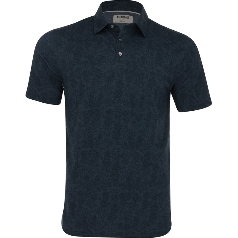 Printed Delray Polo|Navy Heather Pineapple|Medium