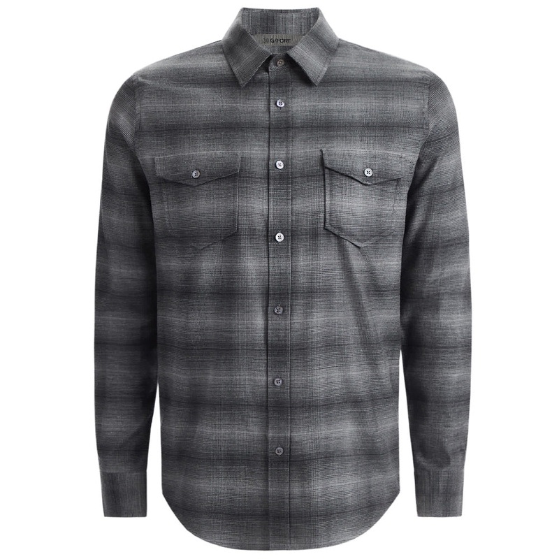 Italian Shadow Plaid Long Sleeve Shirt