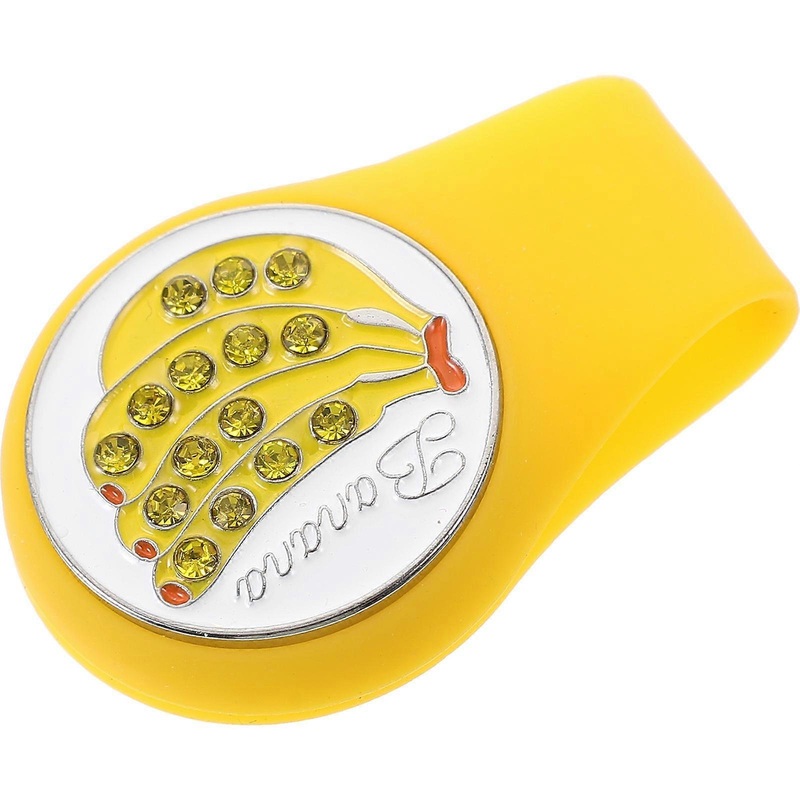 Silicone Golf Hat Clip Small Ball Marker For Golf Supplies Yellow 1Pcs
