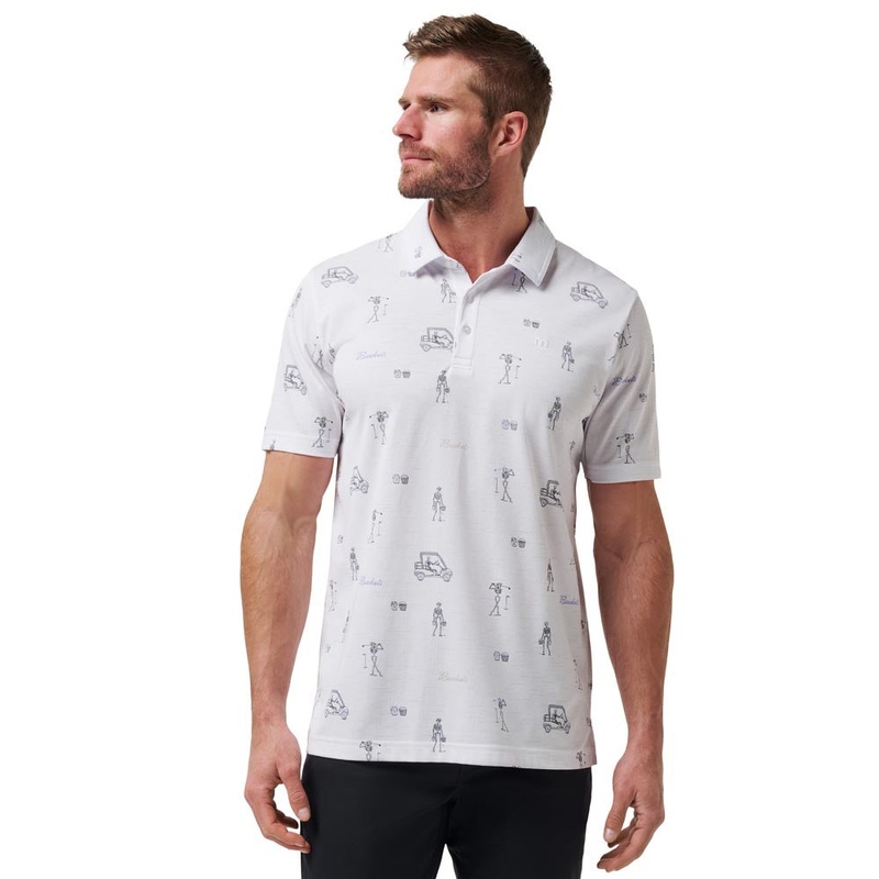 Travis Mathew Lost City Polo|White|Small|Medium|Large|X Large|2X Large